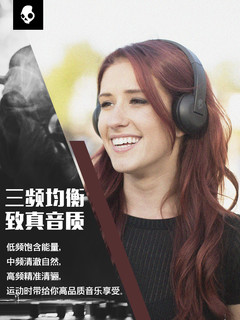 Skullcandy UPROAR WIRELESS 无线蓝牙耳机 (通用、动圈、头戴式、32Ω、蓝色)