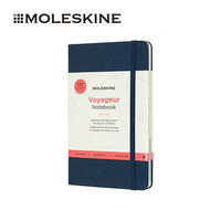 MOLESKINE 旅行游记笔记本 VOYAGEUR帆布硬面中型手账海蓝色0374 *2件