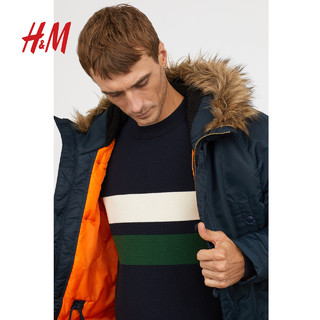 H＆M HM0674810 男士中长款派克大衣