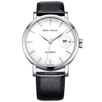 SeaGull 海鸥 819.12.5024 男款手表 (40mm、皮革、白色、圆形)