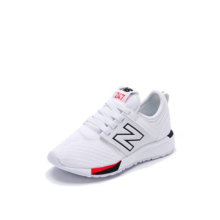 New Balance KA247 男女童系带小白鞋