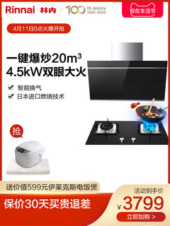 Rinnai 林内 NMW21J+2E01M 烟机燃气灶烟灶套装新品