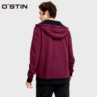 OSTIN MT7T41 休闲连帽设计针织衫男