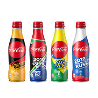  可口可乐 Coca-Cola 世界杯限定铝瓶 汽水 250ml*4瓶