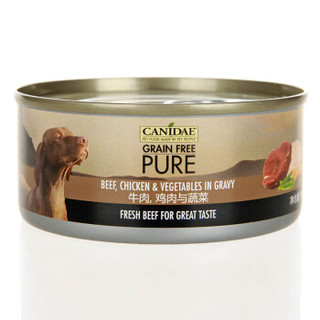  CANIDAE 卡比 宠物主食狗罐头 牛肉、鸡肉与蔬菜 156g*24罐