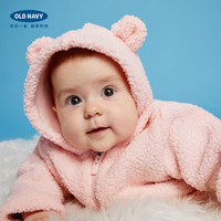OLD NAVY 女婴仿羊羔绒连帽外套