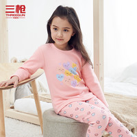 THREEGUN 三枪 儿童加厚加绒秋衣套装