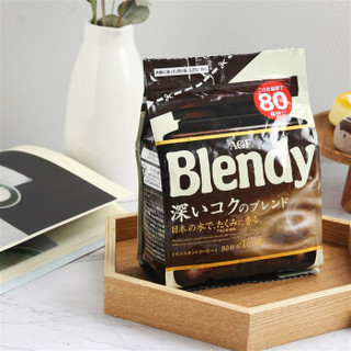 AGF Blendy 速溶黑咖啡 浓郁混合口味 160g