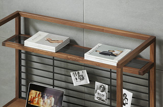 norhor 北欧表情  乔特系列 现代黑胡桃木家具 PEN立体书架书桌
