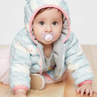 Gap 盖璞 473936 女婴熊耳连帽羽绒服 海军蓝色 80cm