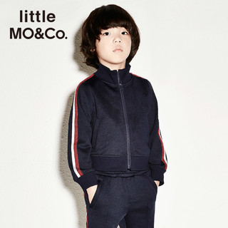 little MO&Co. 儿童撞色拼接立领卫衣