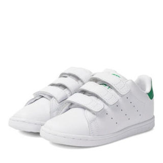 adidas Originals STAN SMITH CF I 女童休闲运动鞋 BZ0523 亮白/骑士绿 27