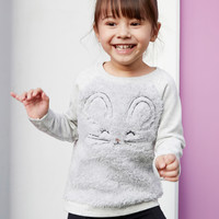 OLD NAVY 女童仿羊羔绒卫衣