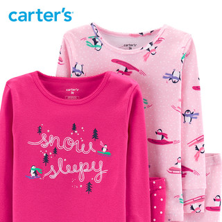 Carter's 女童全棉长袖睡衣 两套装