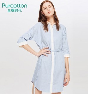 Purcotton 全棉时代 4100182501 女士衬衫裙