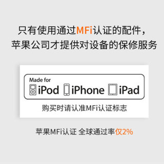 OPSO 欧普索 MFi认证 苹果数据线 0.15米