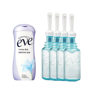  Summer's eve 夏依 女士洗液 133ml*4+ 女性专用洗液（敏感肌肤）119ml