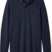 FRED PERRY M3636 男士撞色条纹翻领长袖polo衫