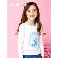 安奈儿 EG811165 女童长袖T恤
