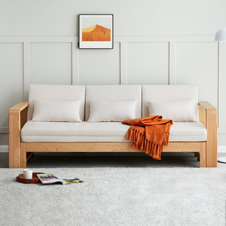 维莎 w0439 日式全实木沙发床