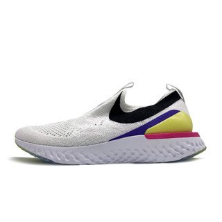 耐克 NIKE 女 跑步鞋 EPIC PHNTM REACT大钩子LOGO无鞋带一脚蹬缓震运动跑步鞋 CI1290-100白色36码