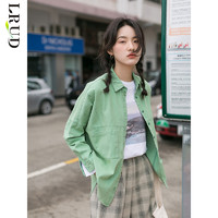 LRUD衬衫女设计感小众2020春季新款韩版衬衣叠穿复古宽松长袖上衣