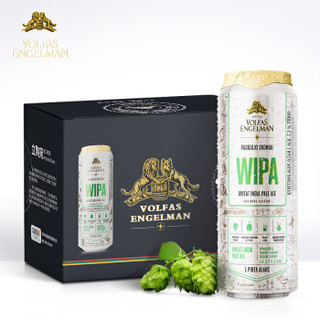 沃夫狼（VOLFAS ENGELMAN）淡色小麦IPA精酿啤酒 568ml*12听 礼盒装 立陶宛原装进口 *2件