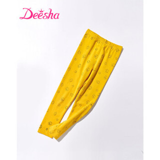 Deesha 笛莎 女童宝宝打底裤 姜黄 140