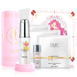 OLAY 玉兰油 水感透白套装 美少女战士限量版（精华30ml+面膜水18ml+小白瓶面膜*3）