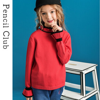 pencilclub 铅笔俱乐部 女童高领套头毛衫 粉红色 110cm
