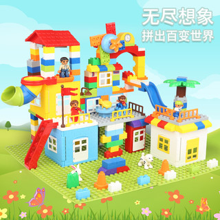 HUIQIBAO TOYS 汇奇宝 开心乐园 216大颗粒积木+说明书