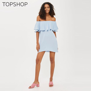 TOPSHOP 10N05MPBL 一字肩连衣裙