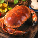 英国进口鲜活熟冻面包蟹 1000-800g/只 袋装 超大黄道蟹黄金蟹膏蟹大螃蟹 *2件