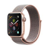 Apple 苹果 Watch系列 Watch Series 4 GPS款 智能手表 40mm 金色 粉砂色织布回环式表带 16GB(ECG、GPS、北斗、扬声器、温度计)