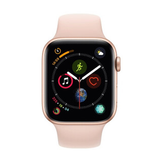 Apple 苹果 Watch系列 Watch Series 4 GPS款 智能手表 44mm 米金色 粉砂色硅胶表带 16GB（ECG、GPS、北斗、扬声器、温度计）