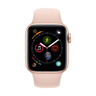 Apple 苹果 Watch系列 Watch Series 4 GPS+蜂窝款 智能手表 40mm 金色 粉砂色硅胶表带  16GB（ECG、GPS、北斗、扬声器、温度计）