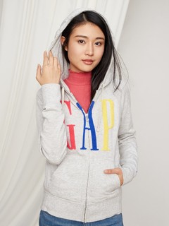 Gap 盖璞 355168 W 女士绒面Logo连帽卫衣女