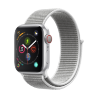 Apple 苹果 Watch系列 Watch Series 4 GPS+蜂窝款 智能手表 40mm 银色 海贝色织布回环式表带 16GB（ECG、GPS、北斗、扬声器、温度计）