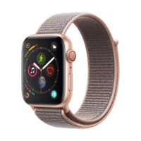 Apple 苹果 Watch系列 Watch Series 4 GPS+蜂窝款 智能手表 44mm 粉砂色 织布回环表带 16GB（ECG、GPS、北斗、扬声器、温度计）