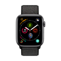 Apple 苹果 Watch系列 Watch Series 4 GPS+蜂窝款 智能手表 44mm 黑色 织布回环表带 16GB（ECG、GPS、北斗、扬声器、温度计）