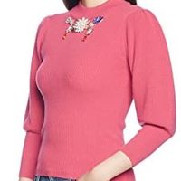  Snidel SWNT174058 女士仿珠宝装饰针织衫