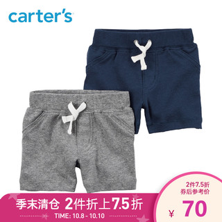  Carter's 夏季 新款男童全棉短裤 2条装