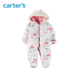 Carter's 217K191 新生儿棉服连体衣 (粉色、女宝)