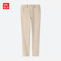 UNIQLO 优衣库 410644 女士七分裤 (深米色、L)