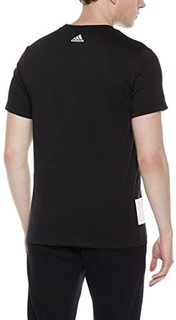 adidas 阿迪达斯 男式 运动型格 短袖T恤 GFX T LNG PUFF (黑色、180)