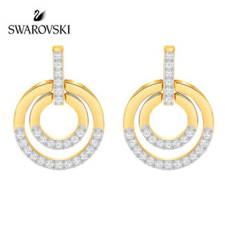 SWAROVSKI 施华洛世奇 5349203 圆形穿孔耳环 白金色