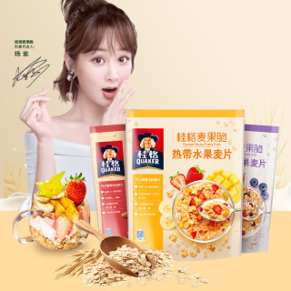商品quaker桂格麦果脆水果燕麦片420g2袋