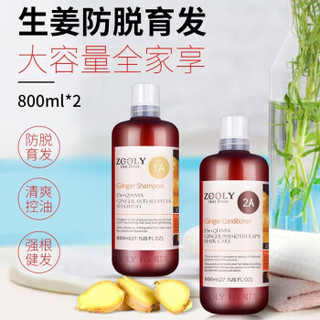 ZOOLY 卓蓝雅 生姜防脱发洗护套装（ 洗发水800ml+护发素800ml）