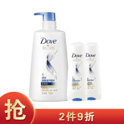 Dove 多芬 密集滋养 洗发水护发素套装(洗发乳700ml+润发精华素195mlx2)