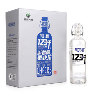 习酒 123干 52度 浓香型白酒 500ml*2瓶